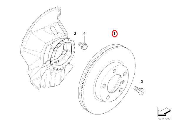 BMW (E36 E46 Z3) / フロント ディスク ブレーキ ローター (一枚