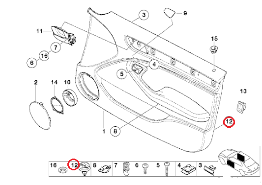 BMW / シールリング付きクリップ / 51418224768 / BMW純正 ｜ EURO