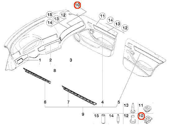 BMW (E46 E65 E66) / クリップ / 51458266814 / BMW純正