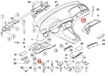 BMW (E46 E65 E66) / クリップ / 51458266814 / BMW純正