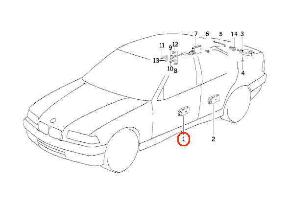 BMW (E34 E36 Z3) / フロント ドアアクチュエーター / 67111387726