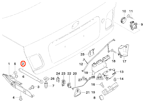 BMW (E46) / トランク用ガスダンパー / 51248254281 / URO ｜ EURO