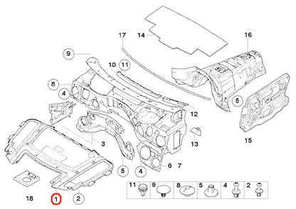 BMW (E90 E91 E92 E93) / エンジンフード インシュレーター / 51487059260 / BMW純正