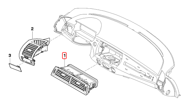 BMW (Z4 E85 E86) / フレッシュ エア グリル センター (黒) / 64226949158 / BMW純正