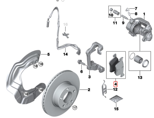 BMW (E60 E61 E84 E89 E90 E91 E92 E93) / フロント ブレーキパッド 左右セット セラミック (低ダスト ｜  EURO AUTO（ユーロオート）