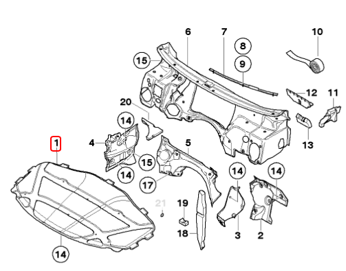 BMW (X3 E83) / エンジンフード インシュレーター / 51483451622 / BMW純正