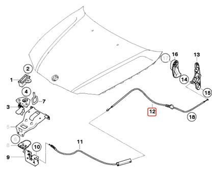 BMW / ボーデン ケーブル / 51237201904 / BMW純正 ｜ EURO AUTO（ユーロオート）