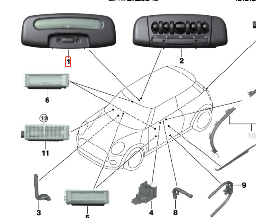 BMW MINI / フロント ルームライト / 63319263439 / MINI純正