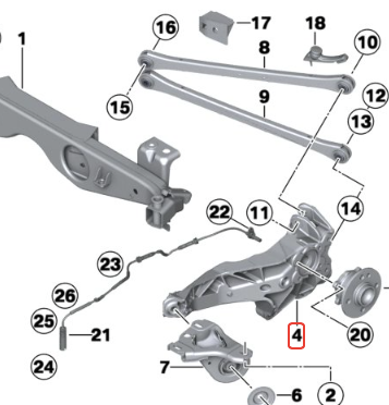 BMW MINI / トレーリング アーム 左 / 33326795659 / MINI純正 ｜ EURO