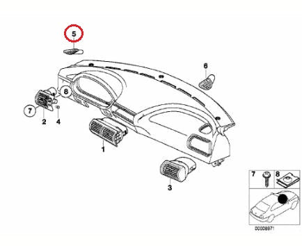 BMW (E36 Z3) / デフロスター ノズル カバー 左 ベージュ