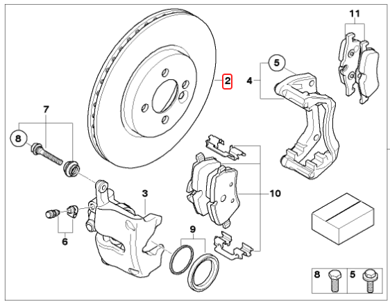 BMW MINI (R52 R55 R56 R57 R58 R59) / フロント ディスク ブレーキ