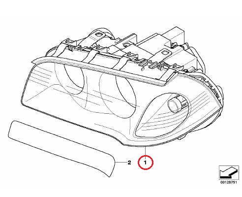 BMW (E83 X3) / ヘッドライト 左 / 63123456037 / BMW純正 ｜ EURO