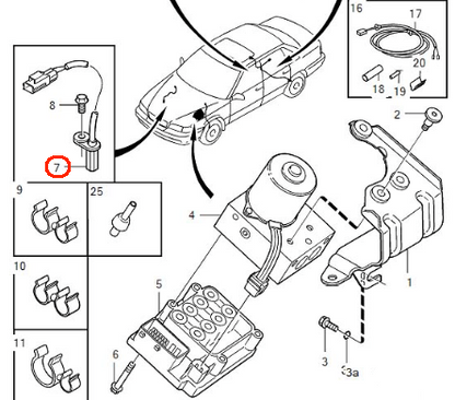 VOLVO (C70 V70 S70) / フロント ABSセンサー スピードセンサー / 9496420 / BREMI ｜ EURO  AUTO（ユーロオート）