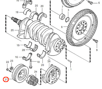 VOLVO (850 C70 S40 V40 V70) / バイブレーションダンパー クランクプーリー / 1275801 / VAICO ｜  EURO AUTO（ユーロオート）