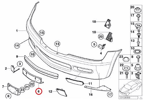 BMW (Z3) / ナンバープレートブラケット (ヨーロッパ用) / 51118397512 / BMW純正