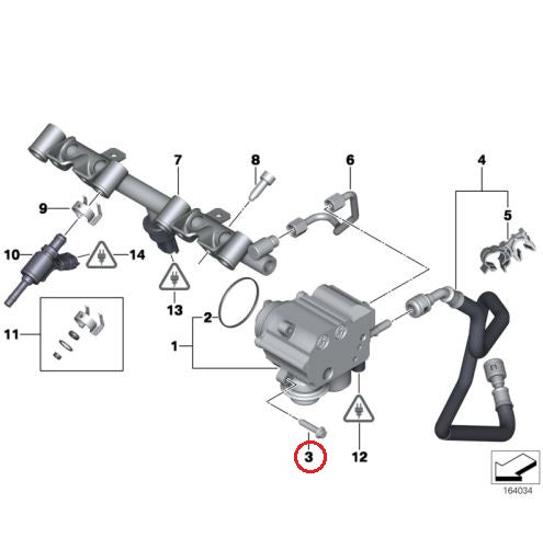 BMW MINI / 高圧燃料ポンプ ハイプレッシャーフューエルポンプ 取付ボルト / 07129905854 / MINI純正 ｜ EURO  AUTO（ユーロオート）