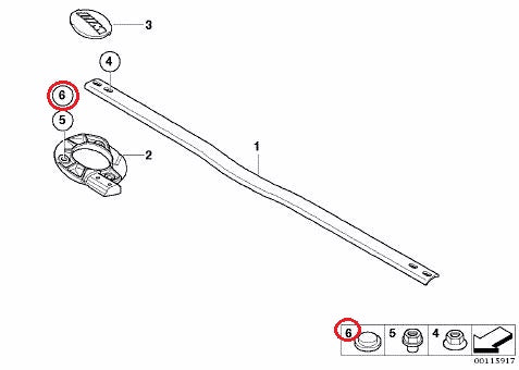 BMW (E46 E87 E90) / ストラットタワーバー固定キャップ / 51717896829 / BMW純正 ｜ EURO  AUTO（ユーロオート）