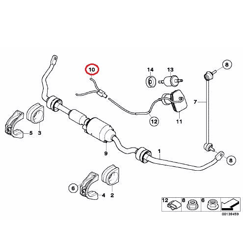 BMW (E60 E63 E65) / フロントアクティブスタビライザー ベンチレーションホース / 37106762513 / BMW純正