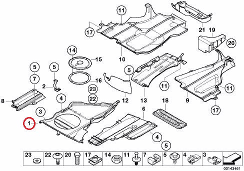 BMW (E46 M3) / フロアアンダーカバー / 51717892122 / BMW純正 ｜ EURO AUTO（ユーロオート）