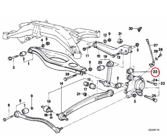 BMW (E31) / リアコントロールアーム ボールジョイント / 33321137819