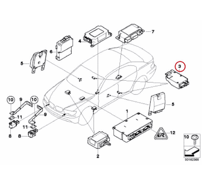 BMW (E65 E66) / エアバッグ インパクトセンサー 右Bピラー