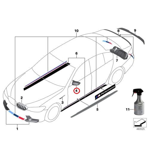 BMW (F90 M5) / カーボンドアミラーカバー 左 / 51162446823 / BMW純正