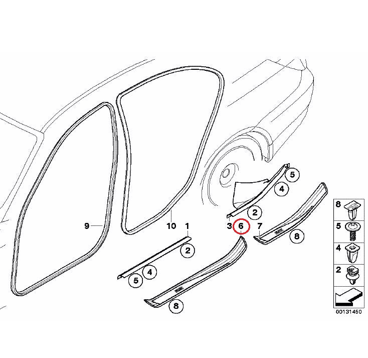 BMW (E60 E61) / フロントドアスカッフプレート エントランスモール Mスポーツ 左 / 51477898821 / BMW純正 ｜  EURO AUTO（ユーロオート）