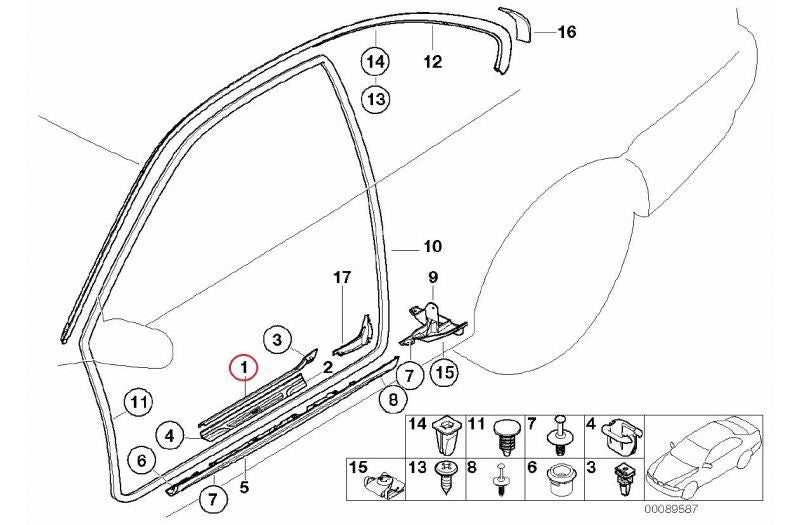 BMW 純正 R ドアモール RH | 51422694094-