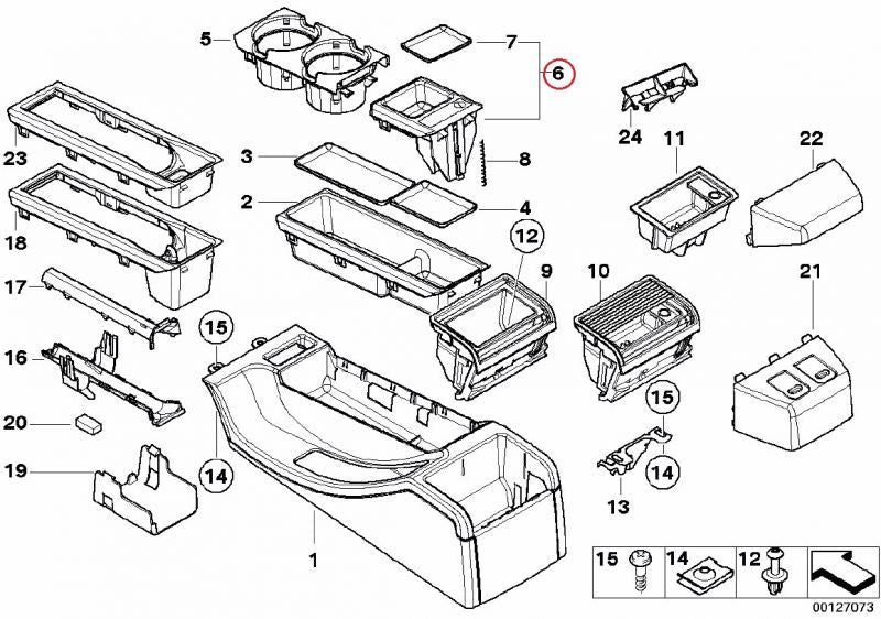 BMW (E46) / センターコンソール コインボックス ブラック