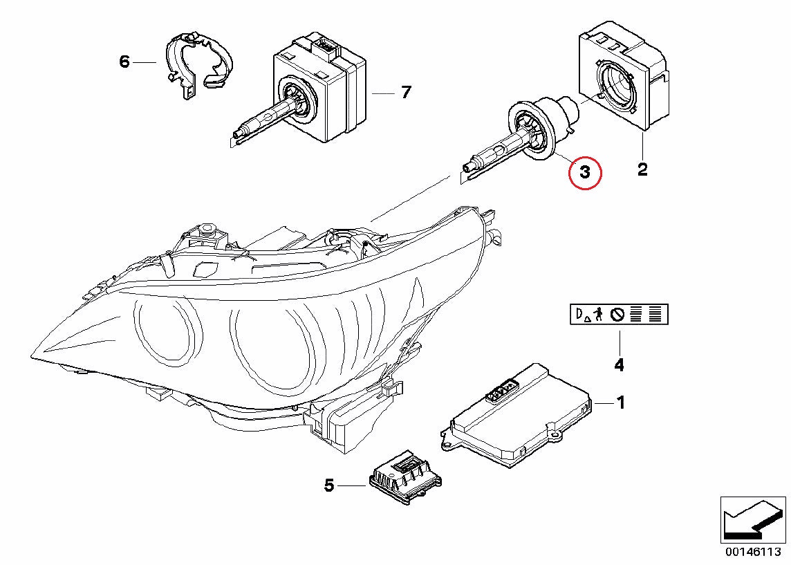 BMW (E46 E60 E63 E85) / ヘッドライトバルブ キセノンバルブ HID