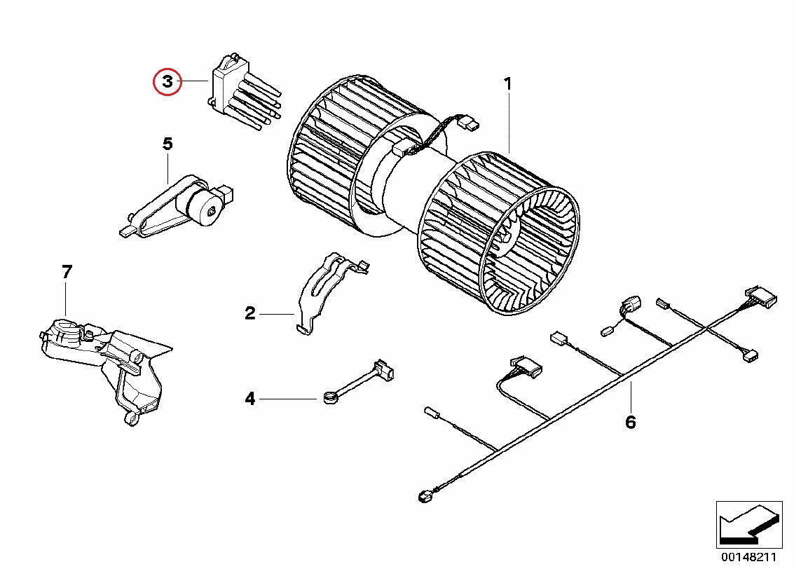 BMW (E39 E46 E83) / ブロアレジスター ヒーターレジスター / 64116923204 / MEYLE [3148800000]