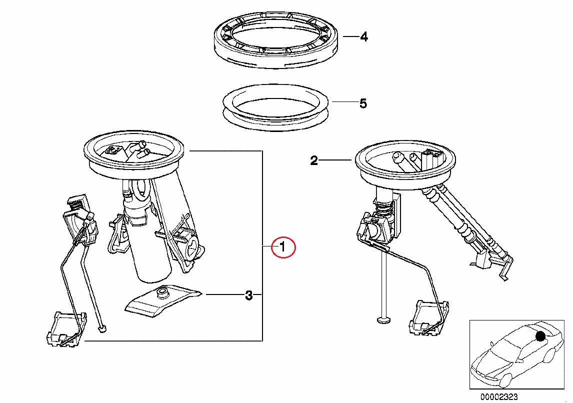 BMW (E36) / フューエルポンプ 燃料ポンプ / 16141182842 / BMW純正