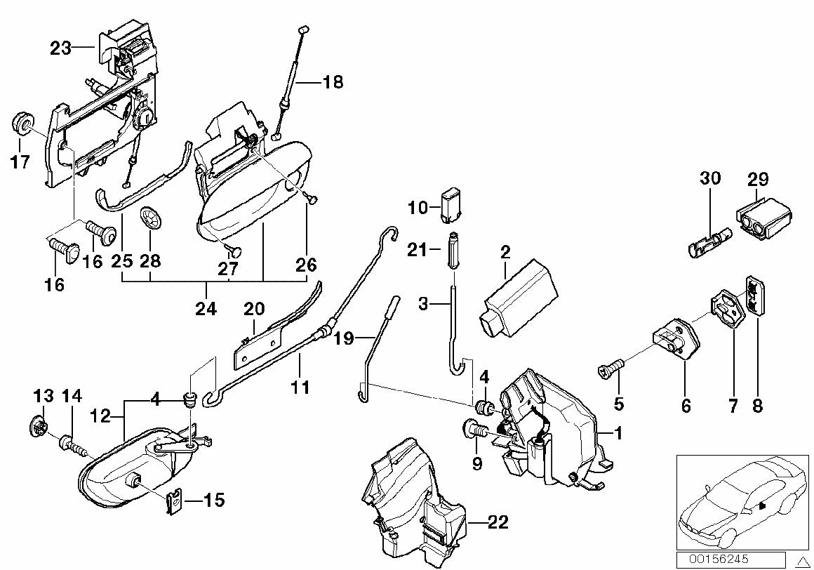 BMW (E38 E39) / フロントドアロック 右 右ハンドル車用 / 51218235098