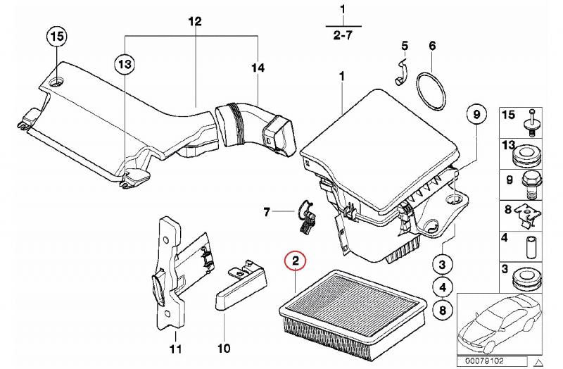 BMW (E46 E83 E85) / エアフィルター 熱帯地方仕様 / 13721744869 