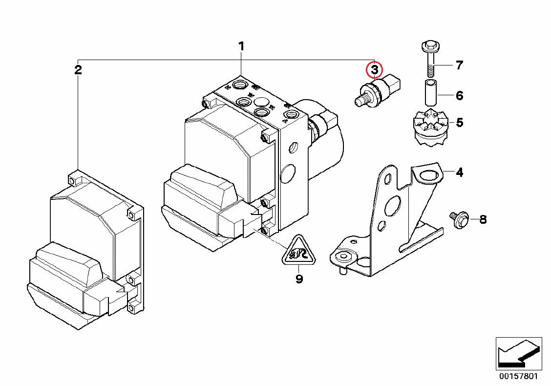 BMW (E38 E39 E46 E53 E65) / ABS DSC プレッシャーセンサー