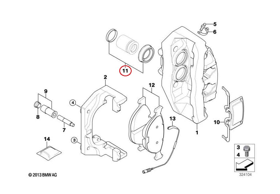 BMW / ブレーキキャリパー シールキット / 34116763995 / BMW純正