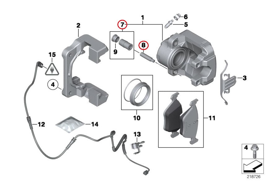 BMW / ガイドブッシュ＆ボルトキット / 34216869617・34111157041 / OE Aftermarket