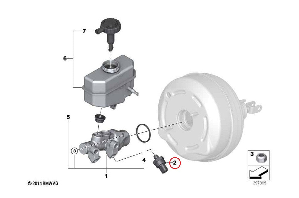 BMW (E46 E60 E63 E85) / DSC プレッシャーセンサー / 34521164458 / BMW純正