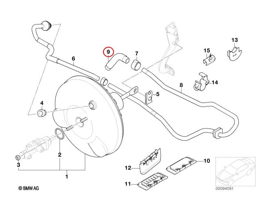 BMW (E46) / ブレーキブースター バキュームホース / 34336769377