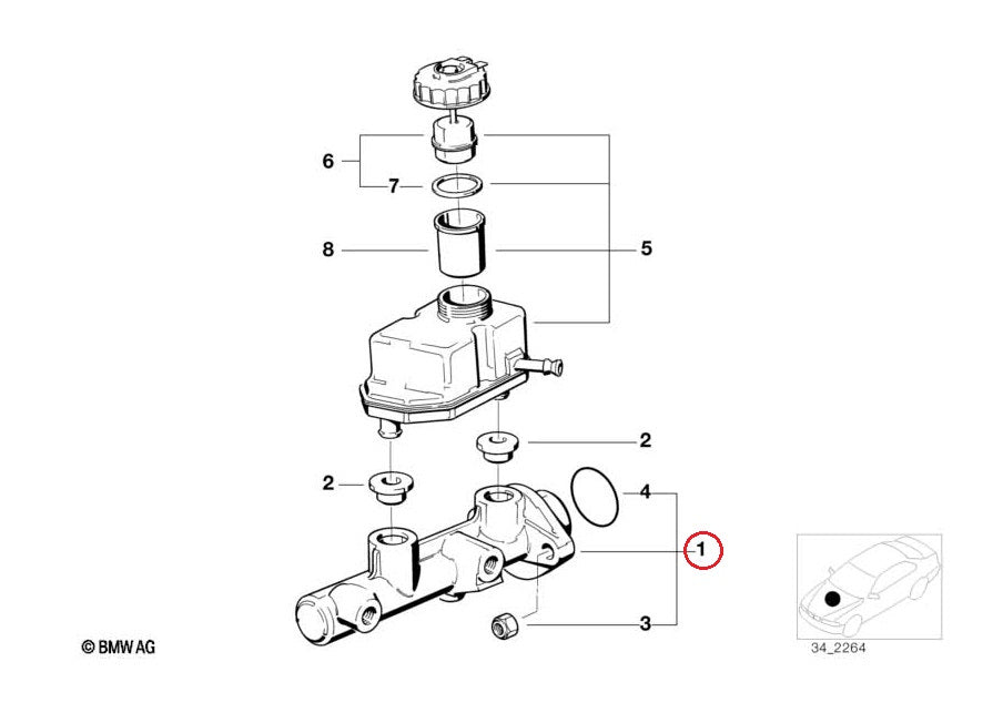 BMW (E34 E36 M3 Z3M) / ブレーキマスターシリンダー / 34311162915
