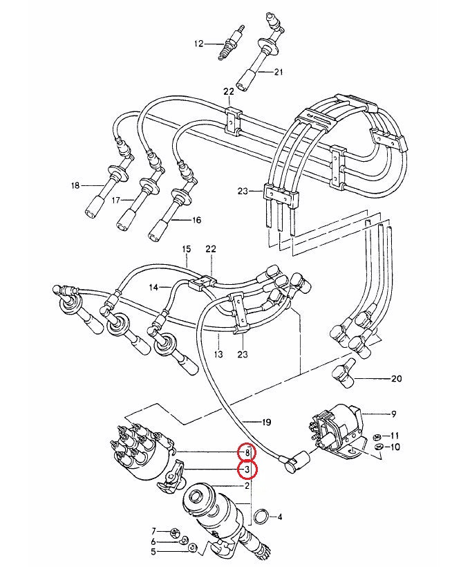 ポルシェ (964 993) / デスビローター＆キャップ 2個セット / 93060290202・93060291900 / BOSCH ｜  EURO AUTO（ユーロオート）