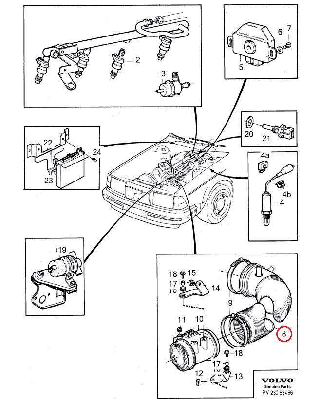 VOLVO (240) / エアインテークホース / 1367454 / VOLVO純正 ｜ EURO