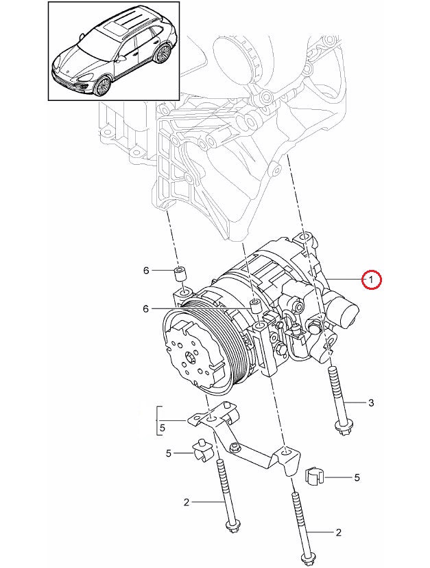 ポルシェ (955 957 958) / エアコンコンプレッサー / 95512601105・95812601201 / DENSO [47 ｜  EURO AUTO（ユーロオート）