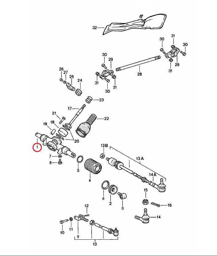 ポルシェ (930) / ステアリングラック / 91434701006・914347010FX