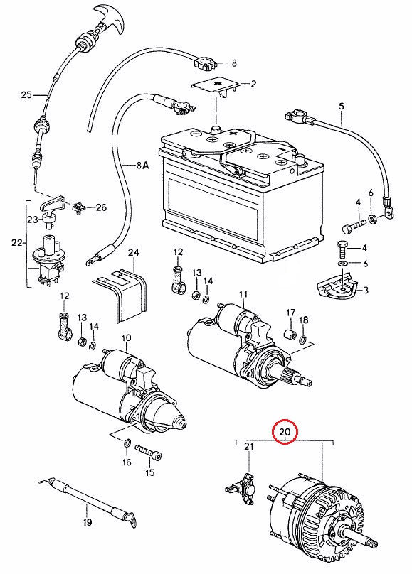 ポルシェ (964 993) / オルタネーター 115A / 96460315601 / ポルシェ純正 ｜ EURO AUTO（ユーロオート）