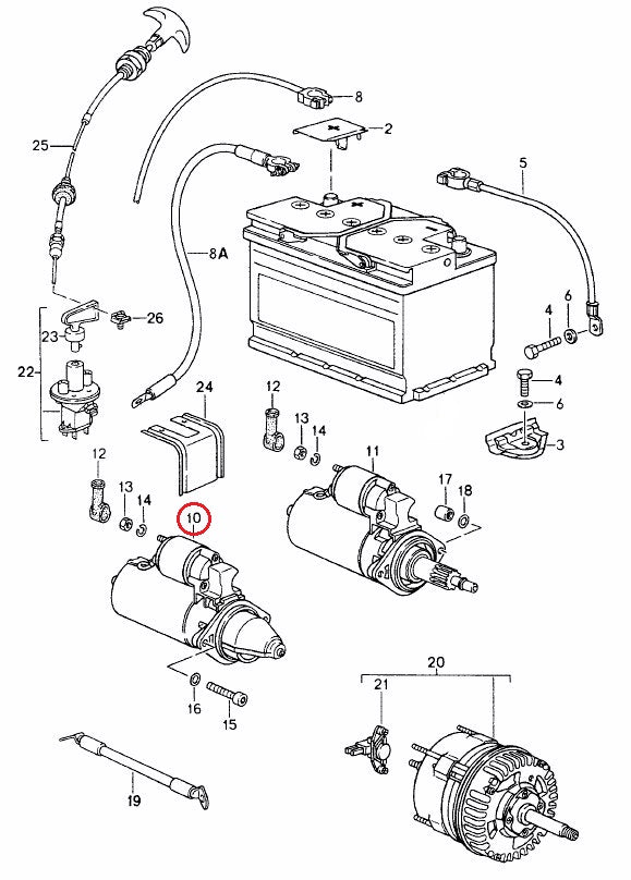 ポルシェ (964 993) / スターター リビルト 1.7kW / 91160410201 / BOSCH [SR468X] ｜ EURO  AUTO（ユーロオート）