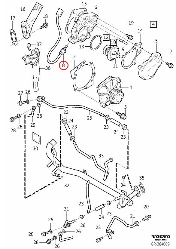 VOLVO (S80 XC90) / 水温センサー / 8627679 / VOLVO純正 ｜ EURO AUTO（ユーロオート）