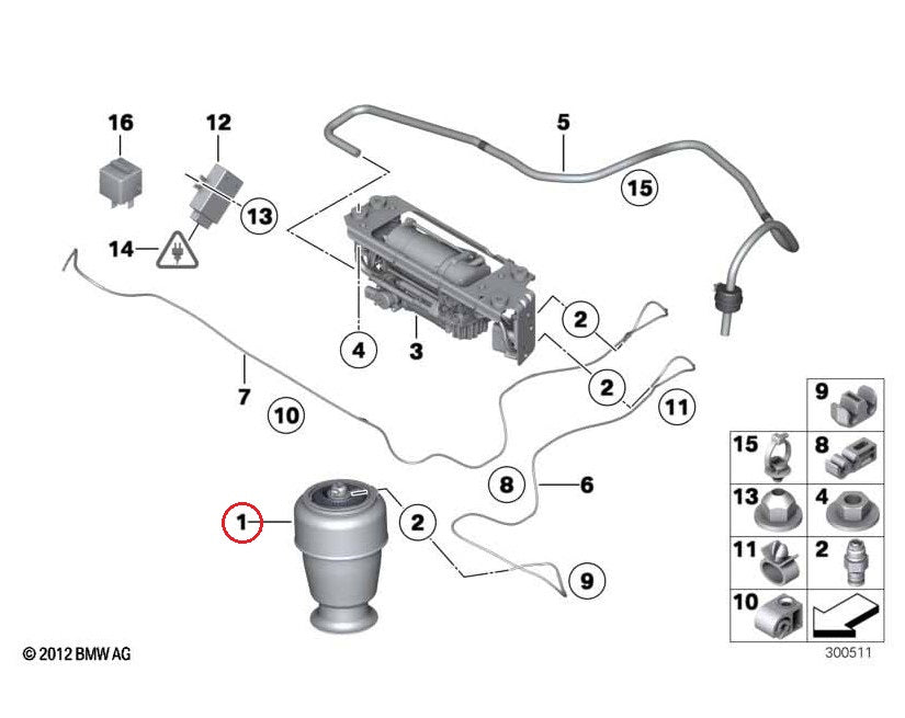 BMW (F07 F11) / リアエアスプリング / 37106781843 / CORTECO