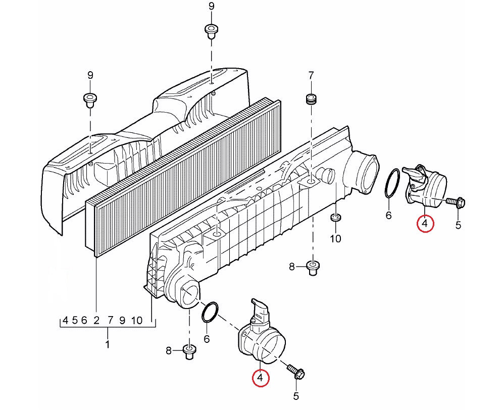 ポルシェ (997 957) / エアマスセンサー エアフロメーター / 99760612500 / BOSCH [0280218192] ｜  EURO AUTO（ユーロオート）