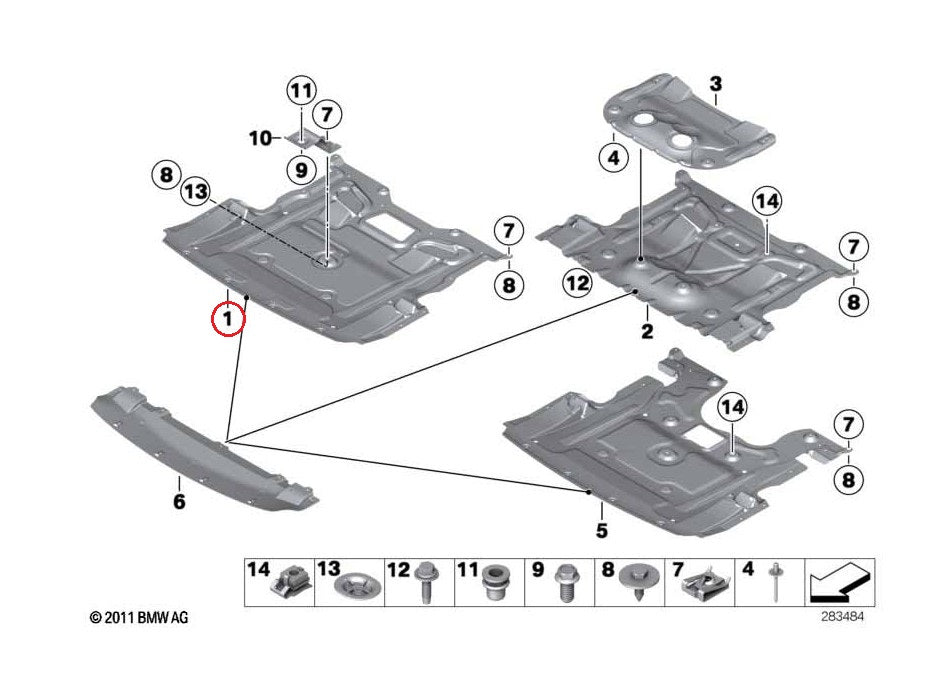 BMW (F01 F10) / エンジンアンダーカバー Mスポーツ用 / 51758035971 / BMW純正